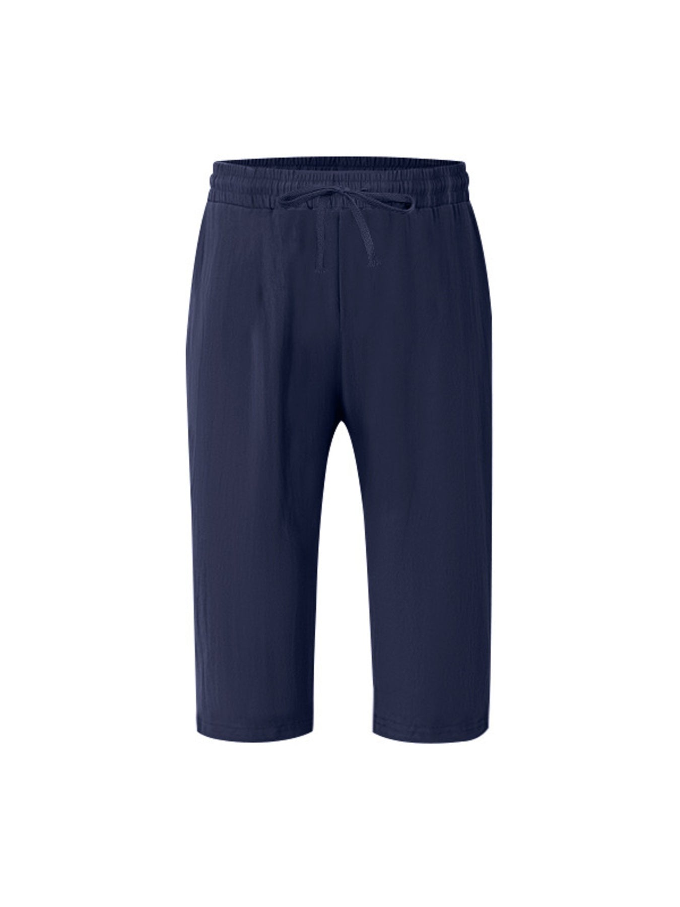 Men's Full Size Casual Drawstring Cropped Pants Plus Size