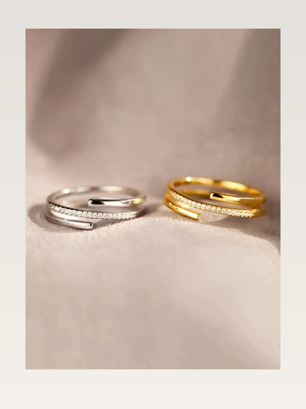 925 Sterling Silver Inlaid Zircon Ring
