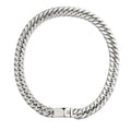 Fashionable Necklace Steel-colored Double Weave