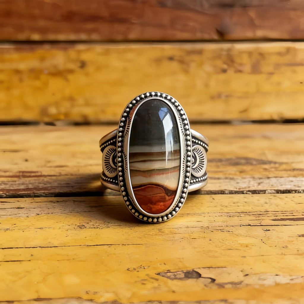 Zihua Cross-Border European And American Style Women's Ring, Simple Retro Bohemian Street Design, Unique Fashion Ring