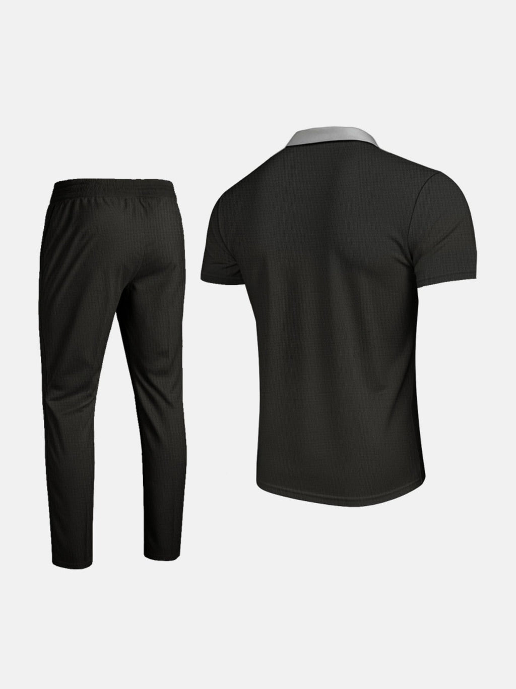 Men's Full Size Short Sleeve Polo and Pants Set Plus Size