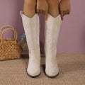 Point Toe Block Heels Boots