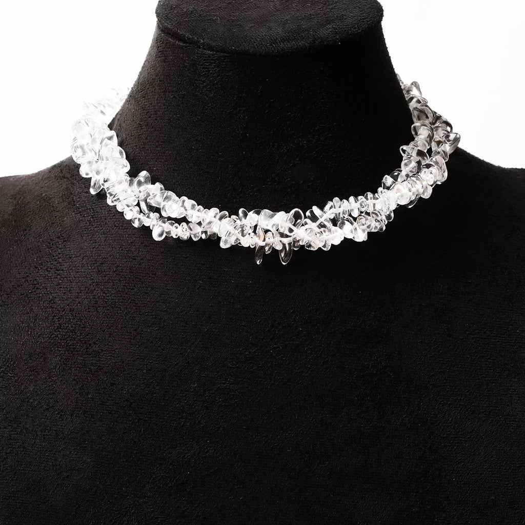 Irregular Glass Choker Necklace