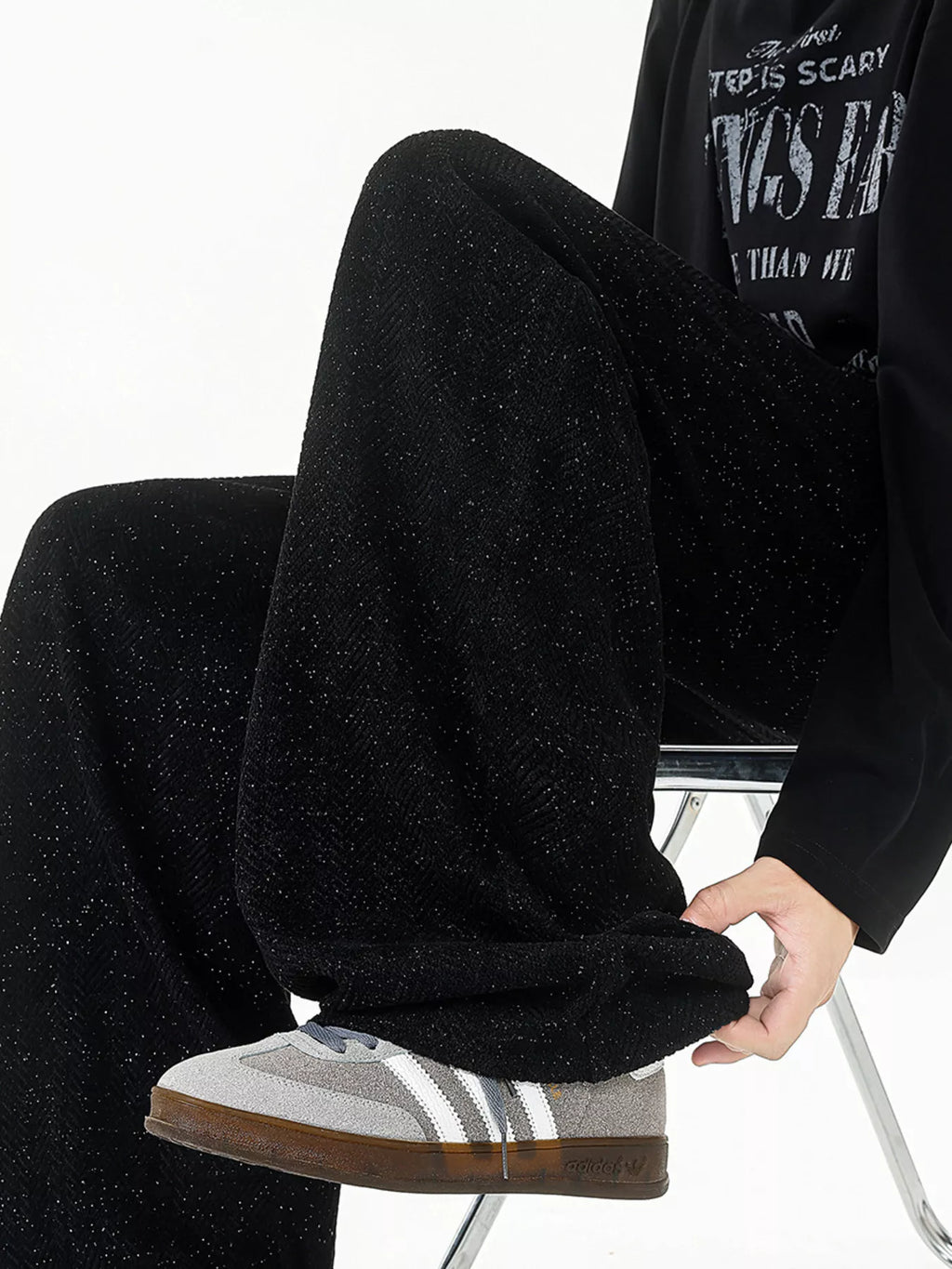 Men's Plus Size Relaxed Fit Textured Knit Pants