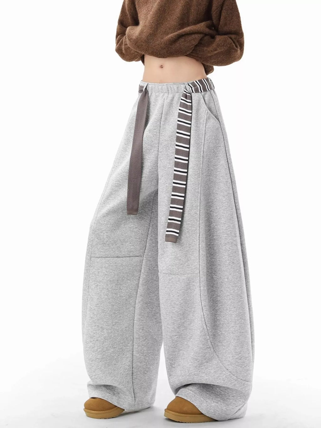 Men's Plus Size Wide Leg Sweatpants