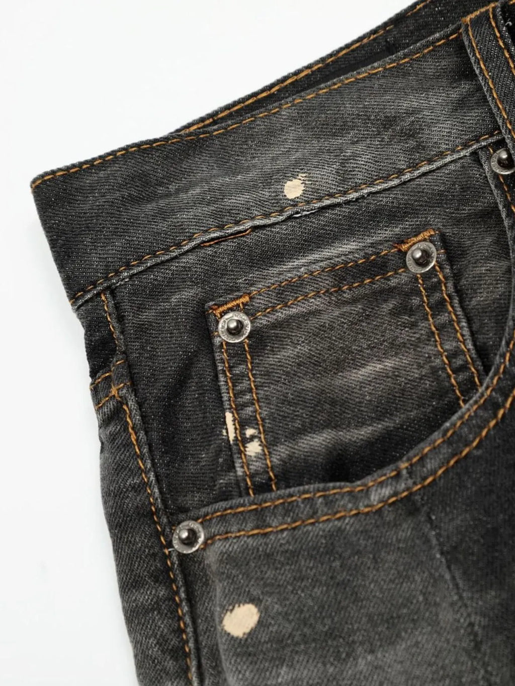 Men's Washed Balloon Wide Leg Jeans