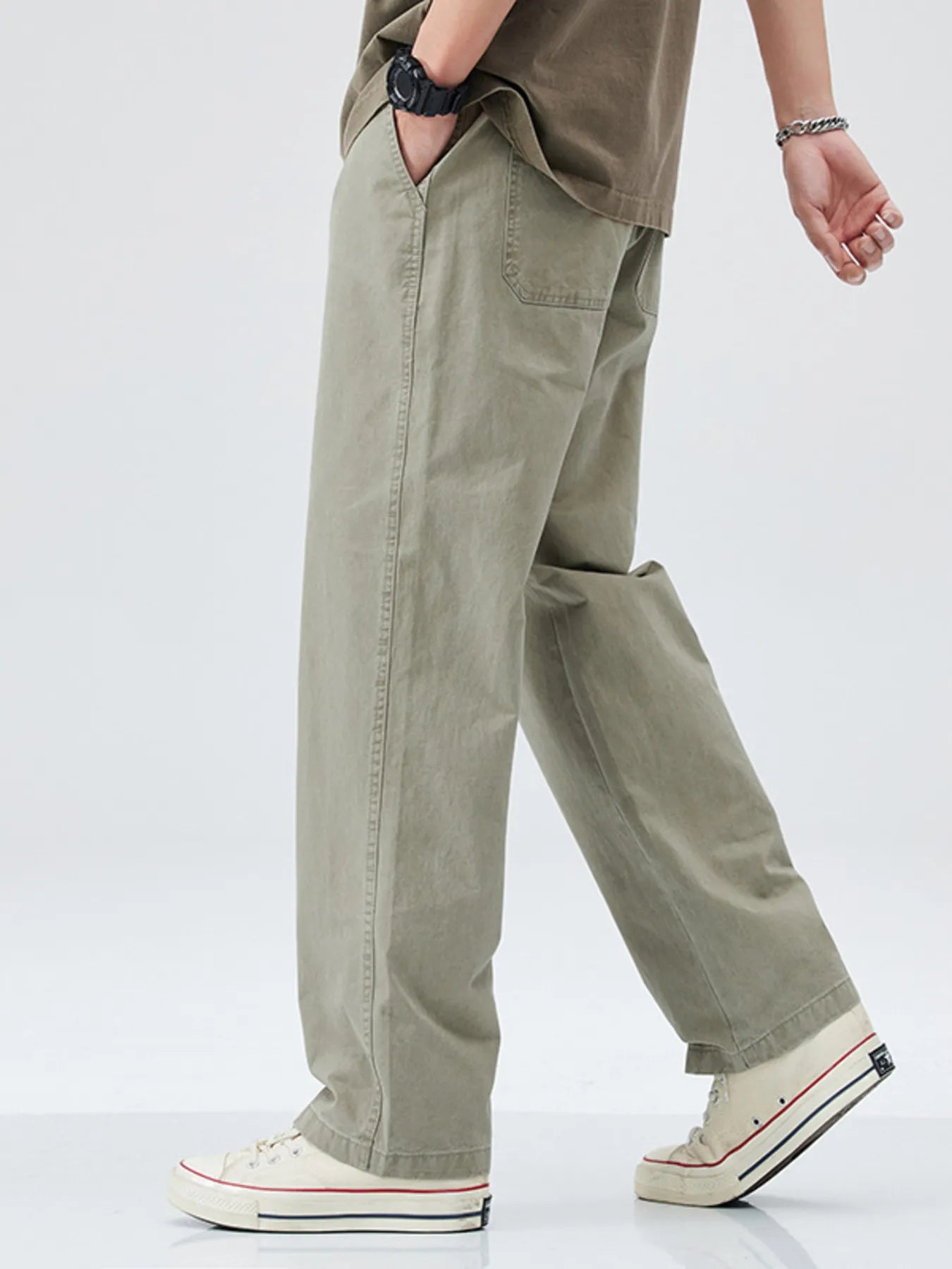Men's Full Size Casual Loose Fit Carpenter Pants Plus Size