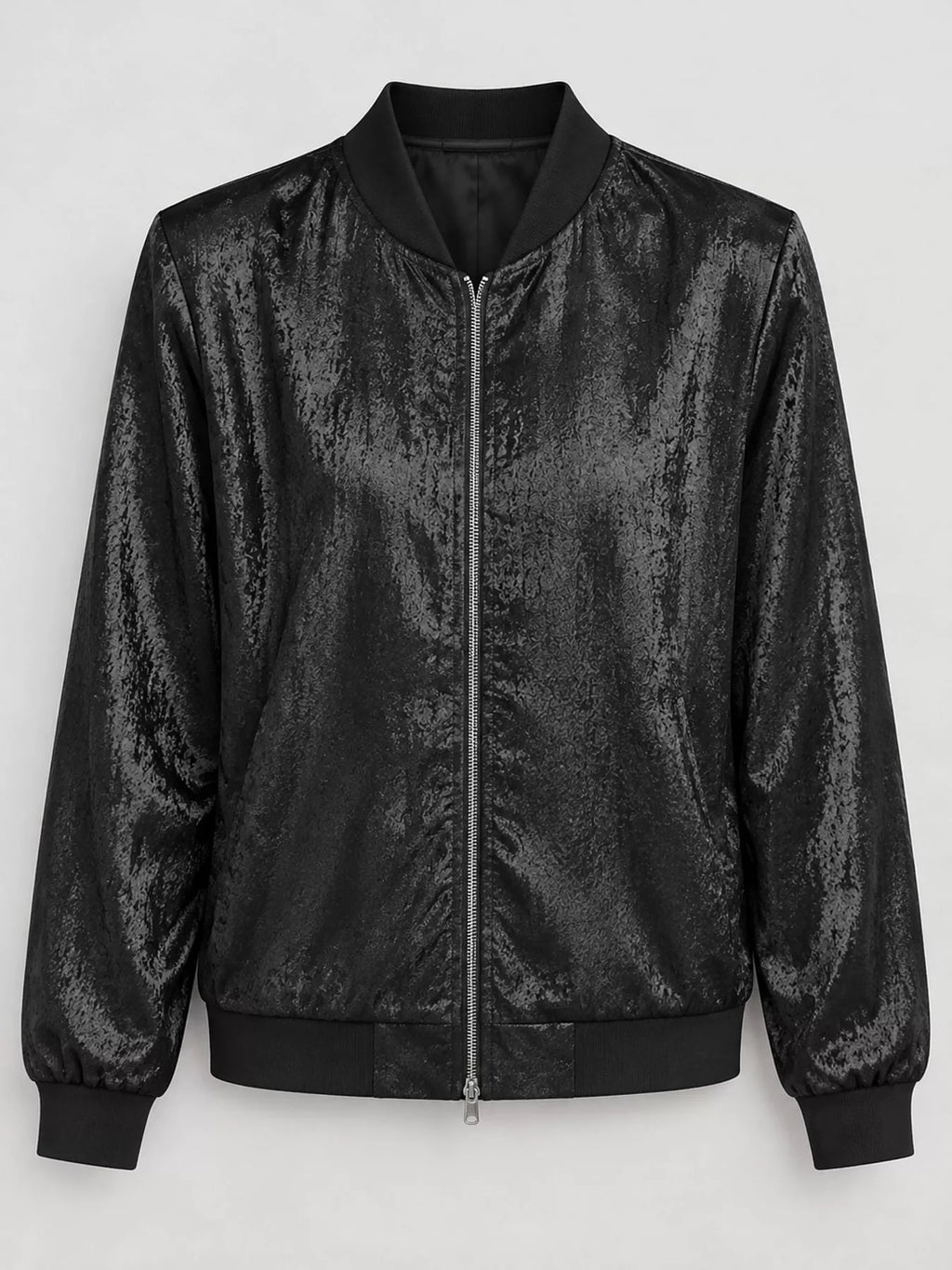 Full Size Zip Up Long Sleeve Jacket Plus Size