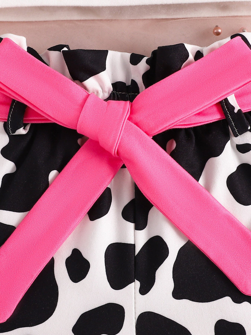 Children's Cow Print Tank Top & Shorts Set
