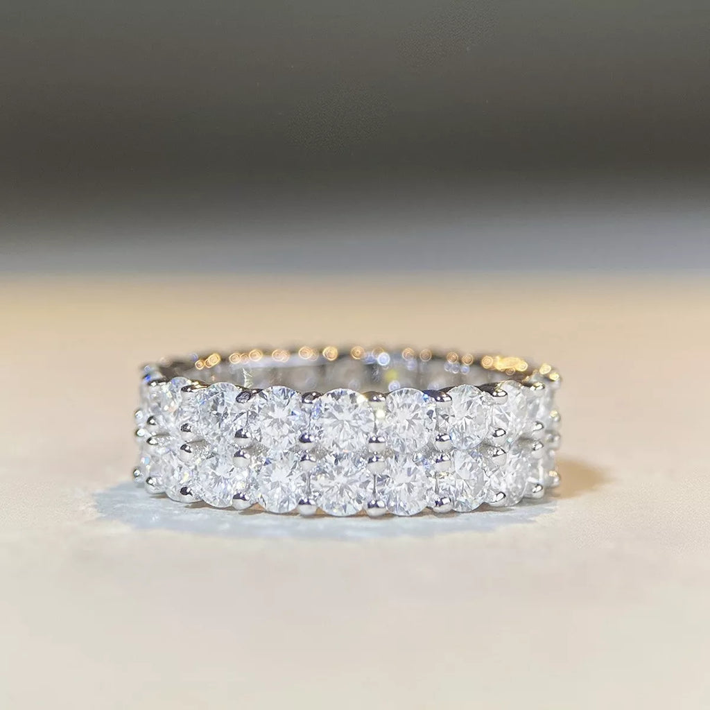 925 Sterling Silver Moissanite Ring