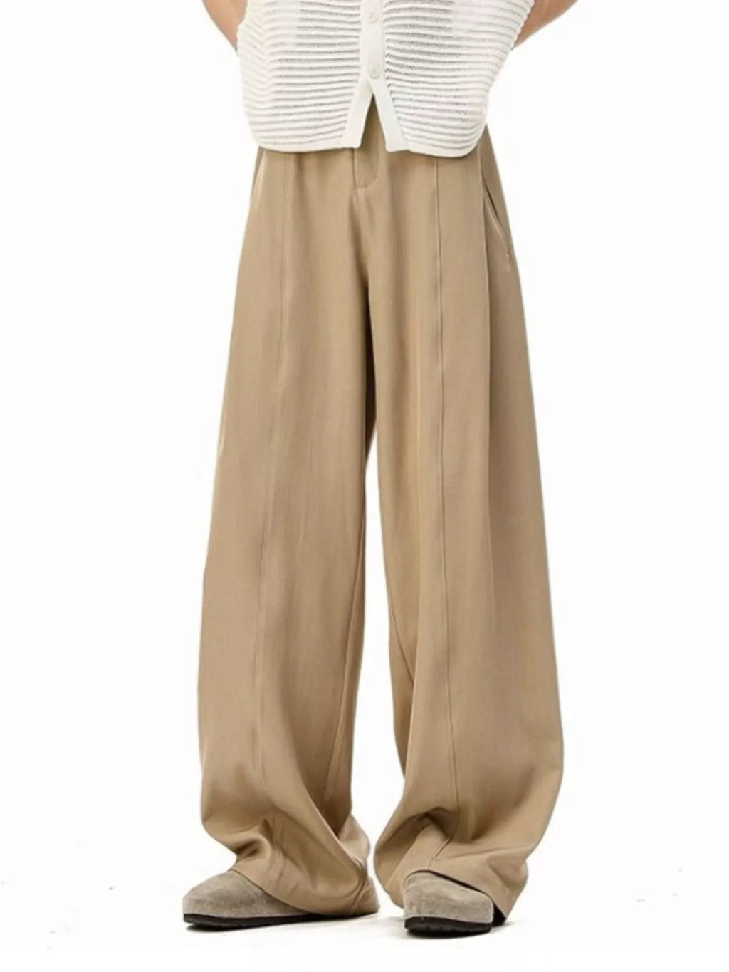 Men's Plus Size Wide-Leg Pants