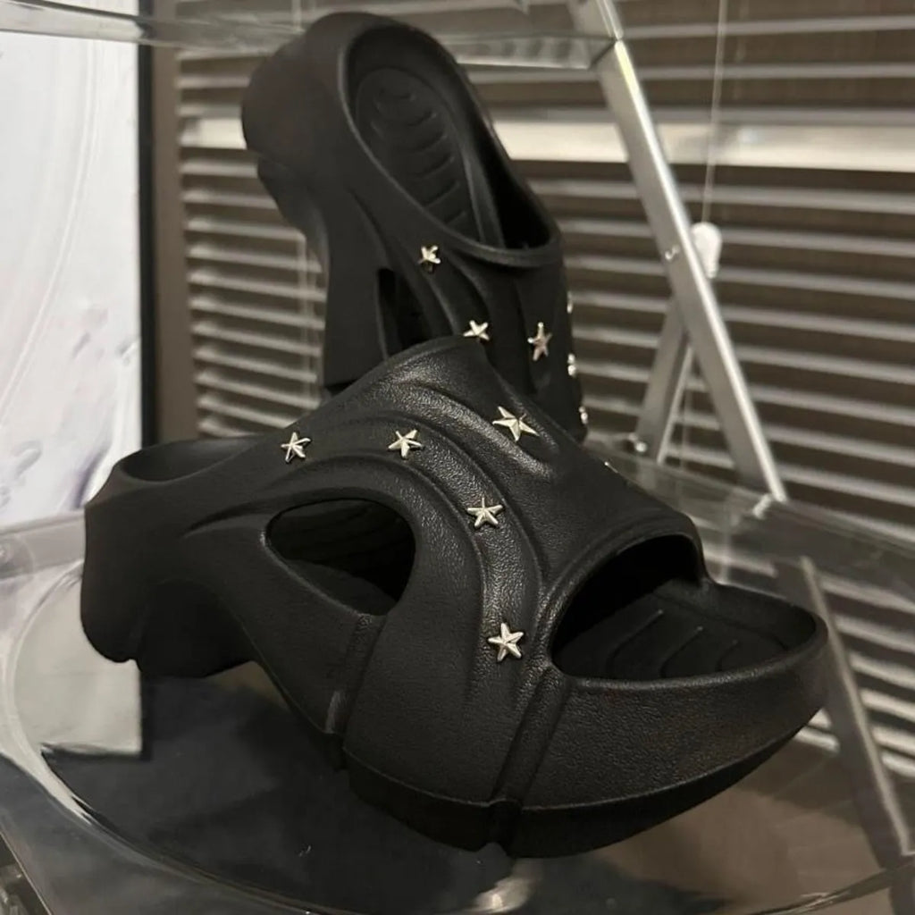 Star Studded Platform Comfort Sandals