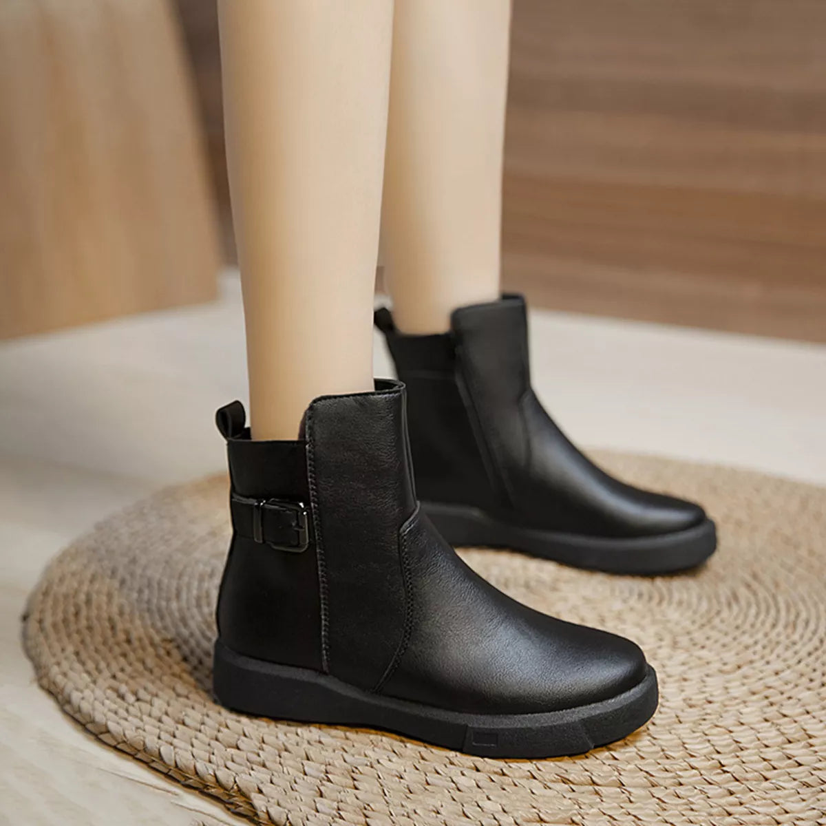 Round Toe Platform Boots