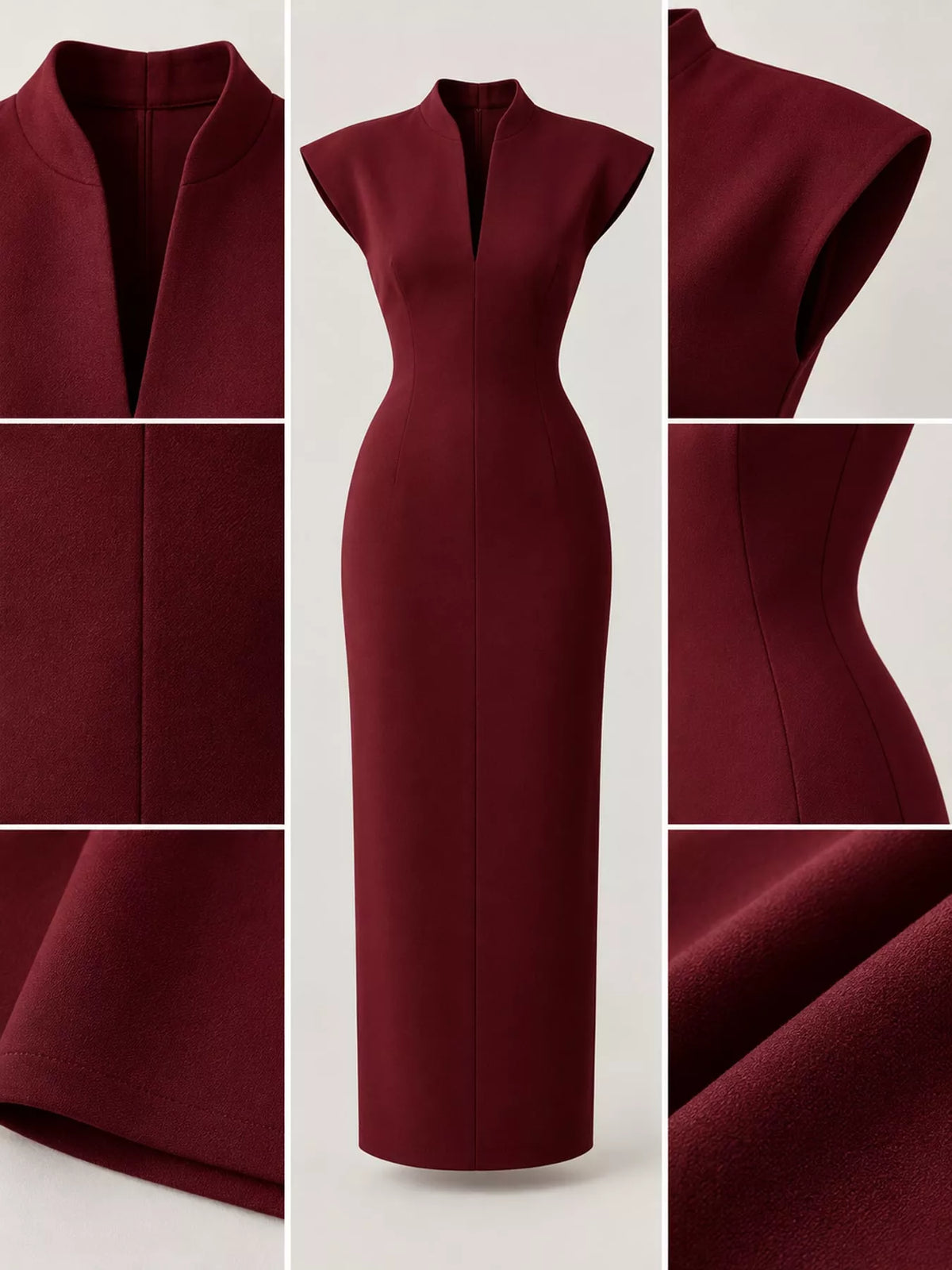 Slit Sleeveless Bodycon Midi Dress