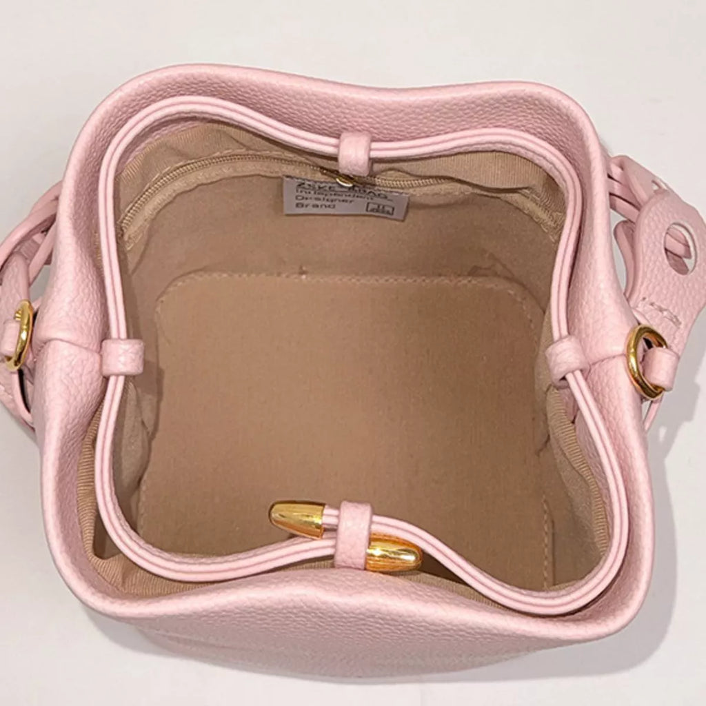 PU Leather Bucket Crossbody Bag