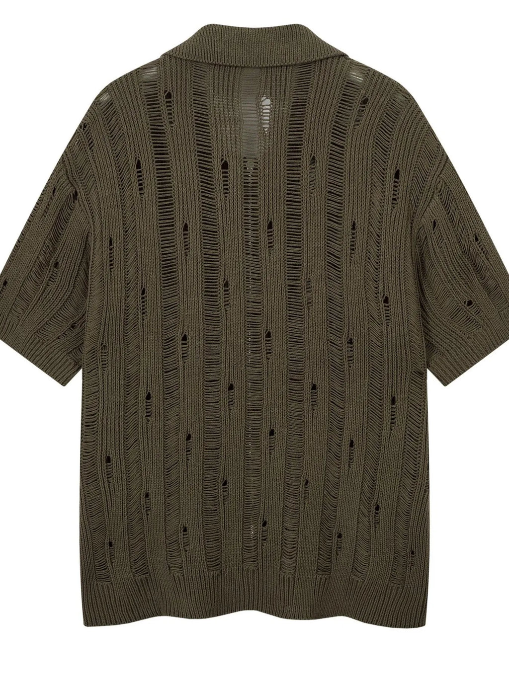 Men's Zip Up Openwork Cardigan
