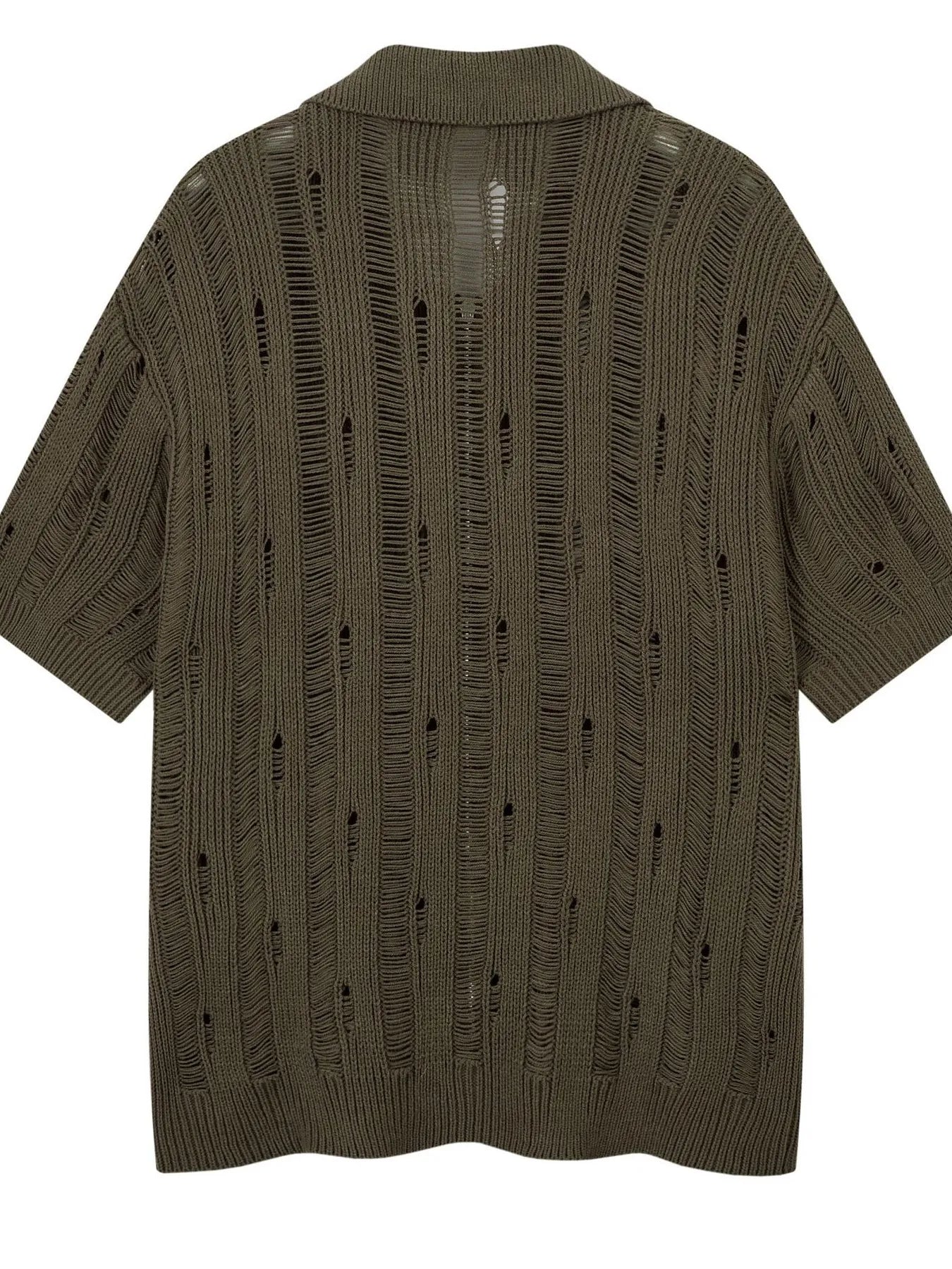Men's Zip Up Openwork Cardigan