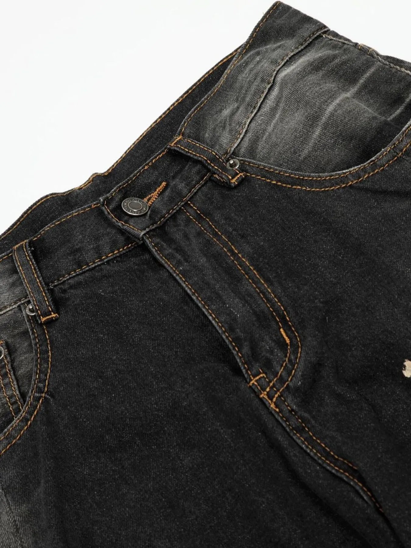 Men's Washed Balloon Wide Leg Jeans