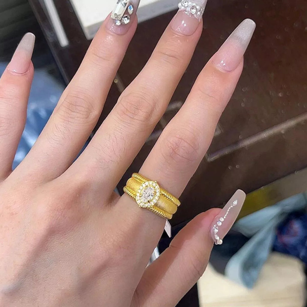 18K Gold-Plated 925 Sterling Silver Ring