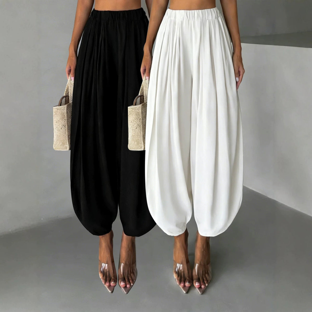 2-piece Set Fashionable Air Pants For Womencasual Yoga Wide-leg Pants