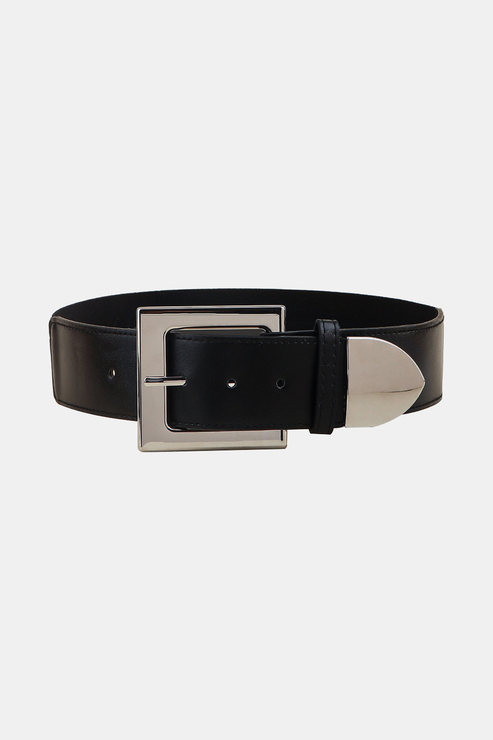 Square Buckle PU Leather Belt