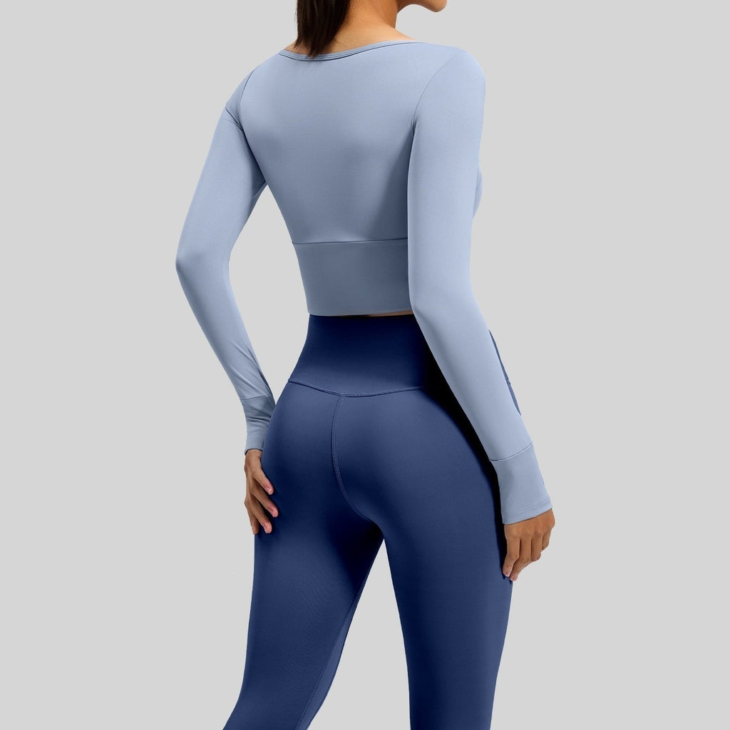 Seamless Long-sleeve Yoga Set Fitness Wear