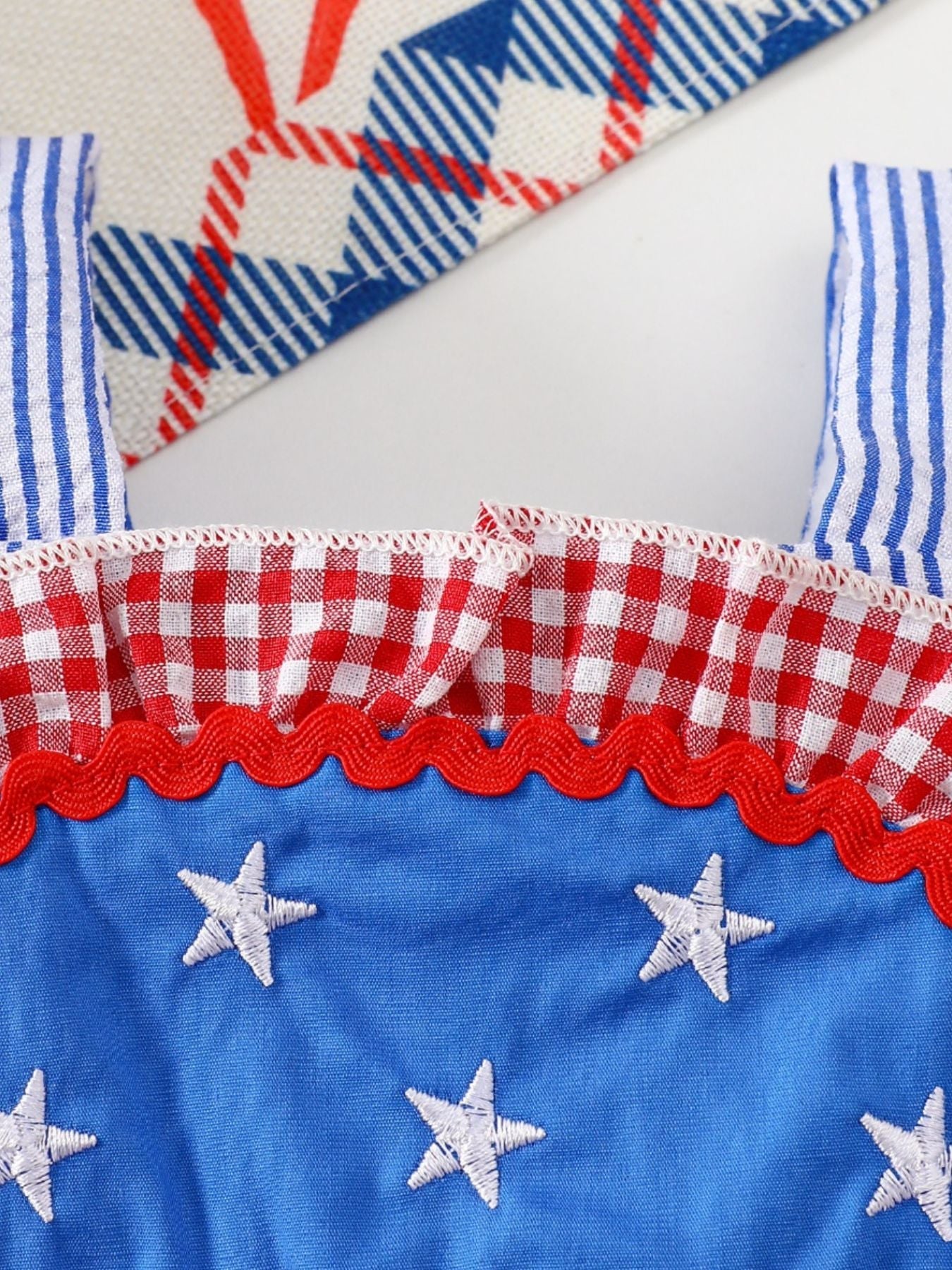 Children's Patriotic Star-Spangled Ruffle Dress