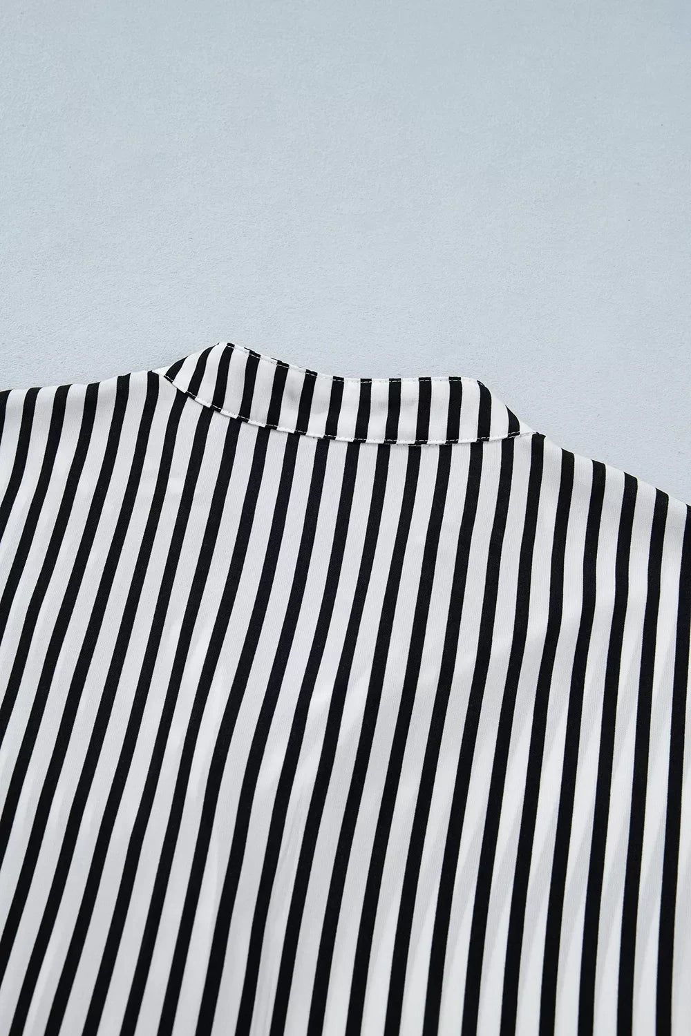 Striped Half Sleeve Button-Up Shirt