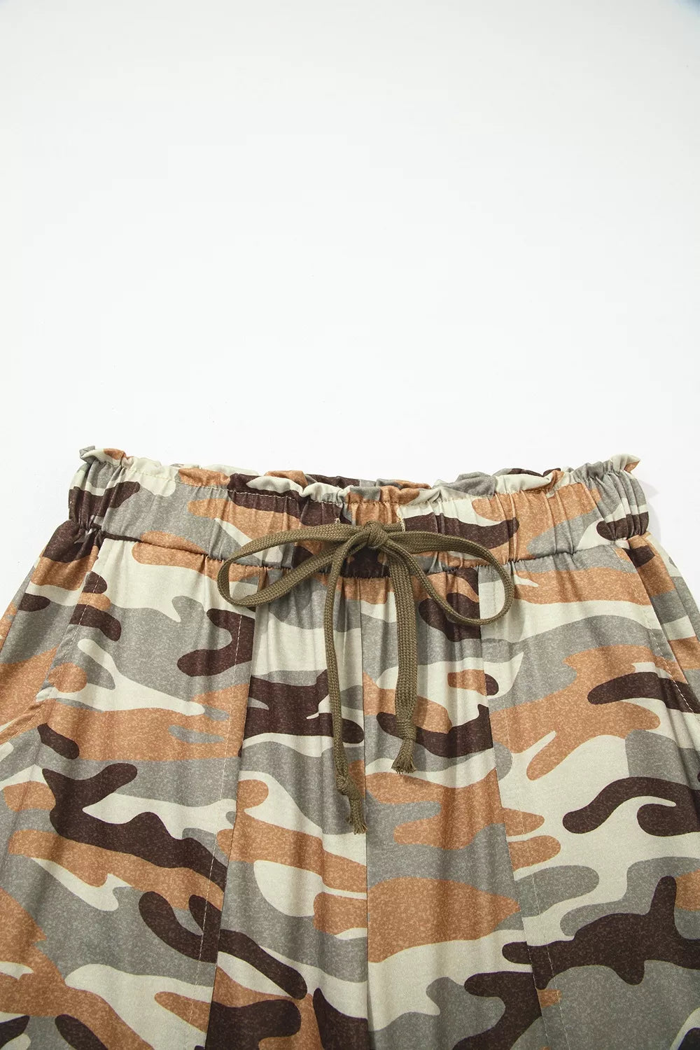Camouflage Printed Drawstring Elastic Waist Jogger Pants