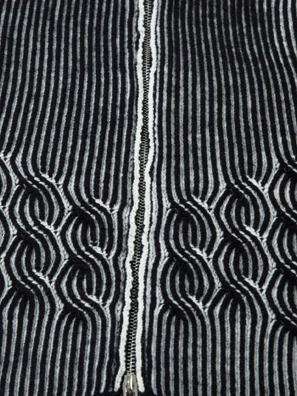 Men's Cable-Knit Zip-Up Cardigan
