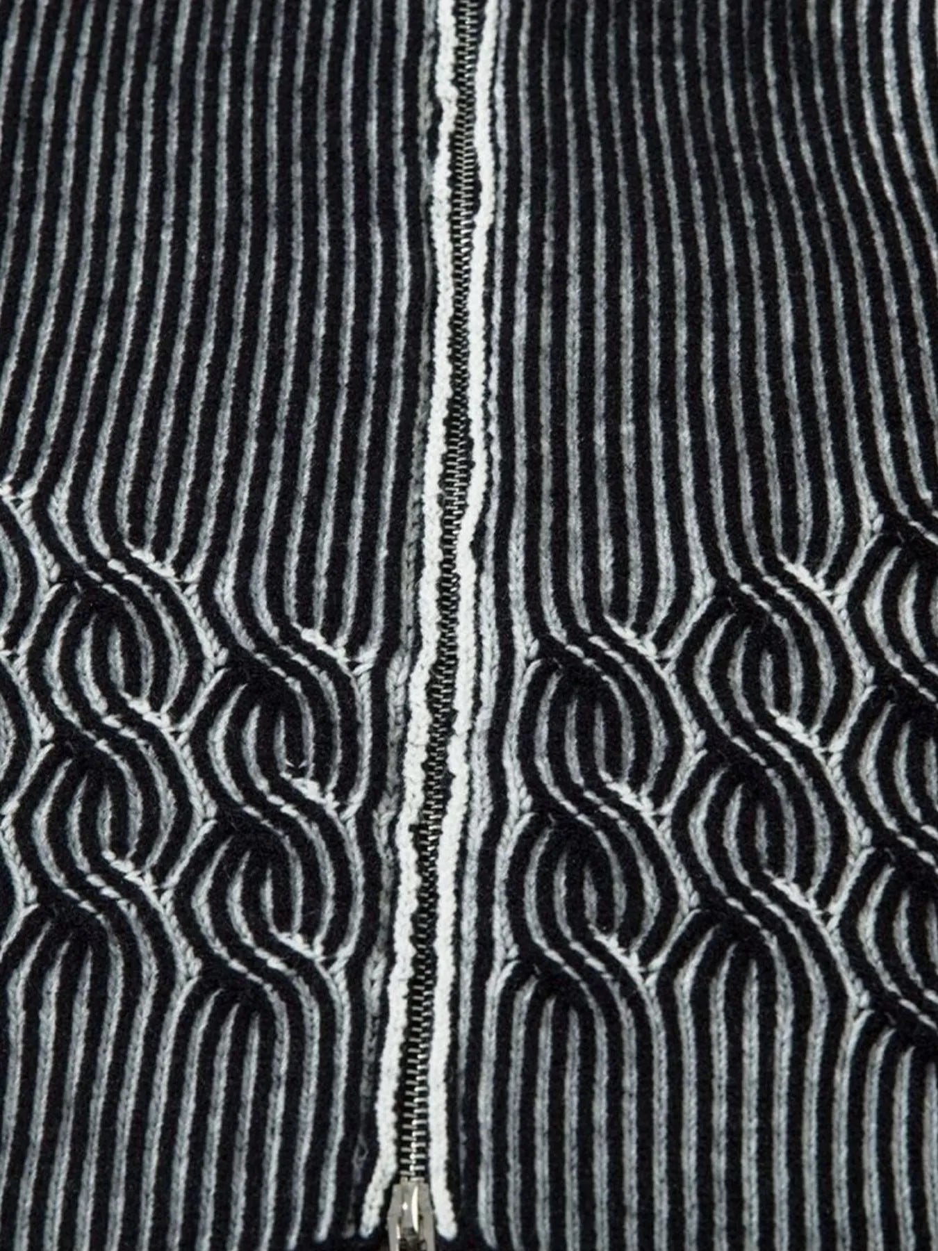Men's Cable-Knit Zip-Up Cardigan