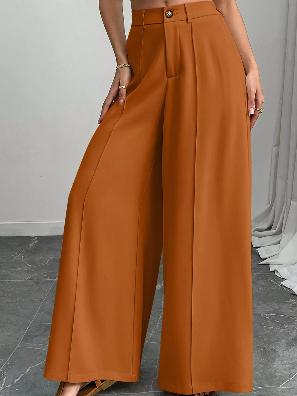 High-Waisted Wide-Leg Pants