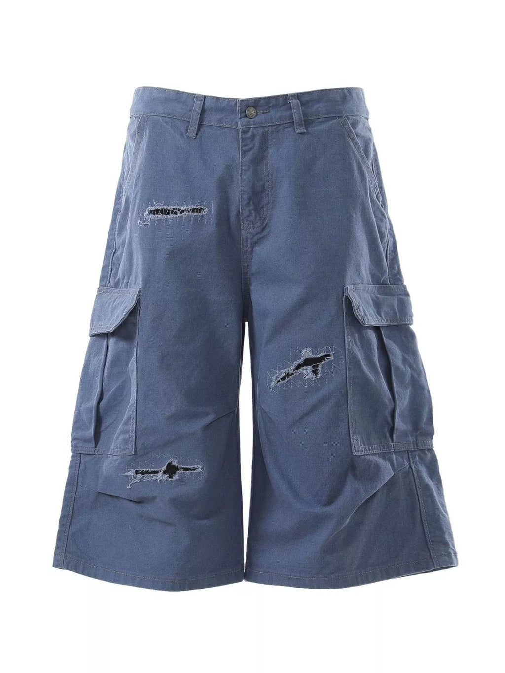 Men's Distressed Cargo Capris