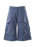 Men's Distressed Cargo Capris
