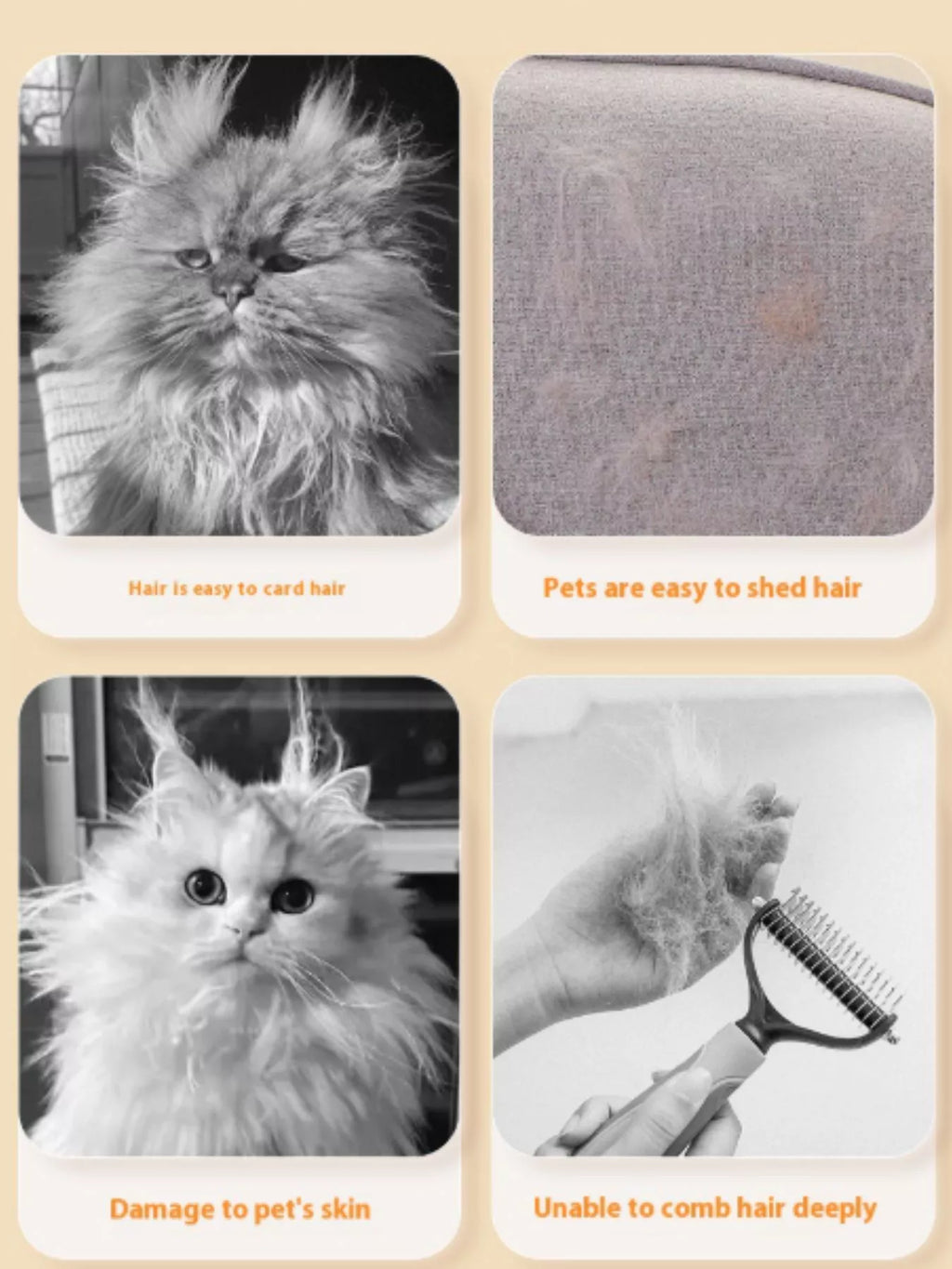 One-Touch Spray Pet Hair Remover Comb