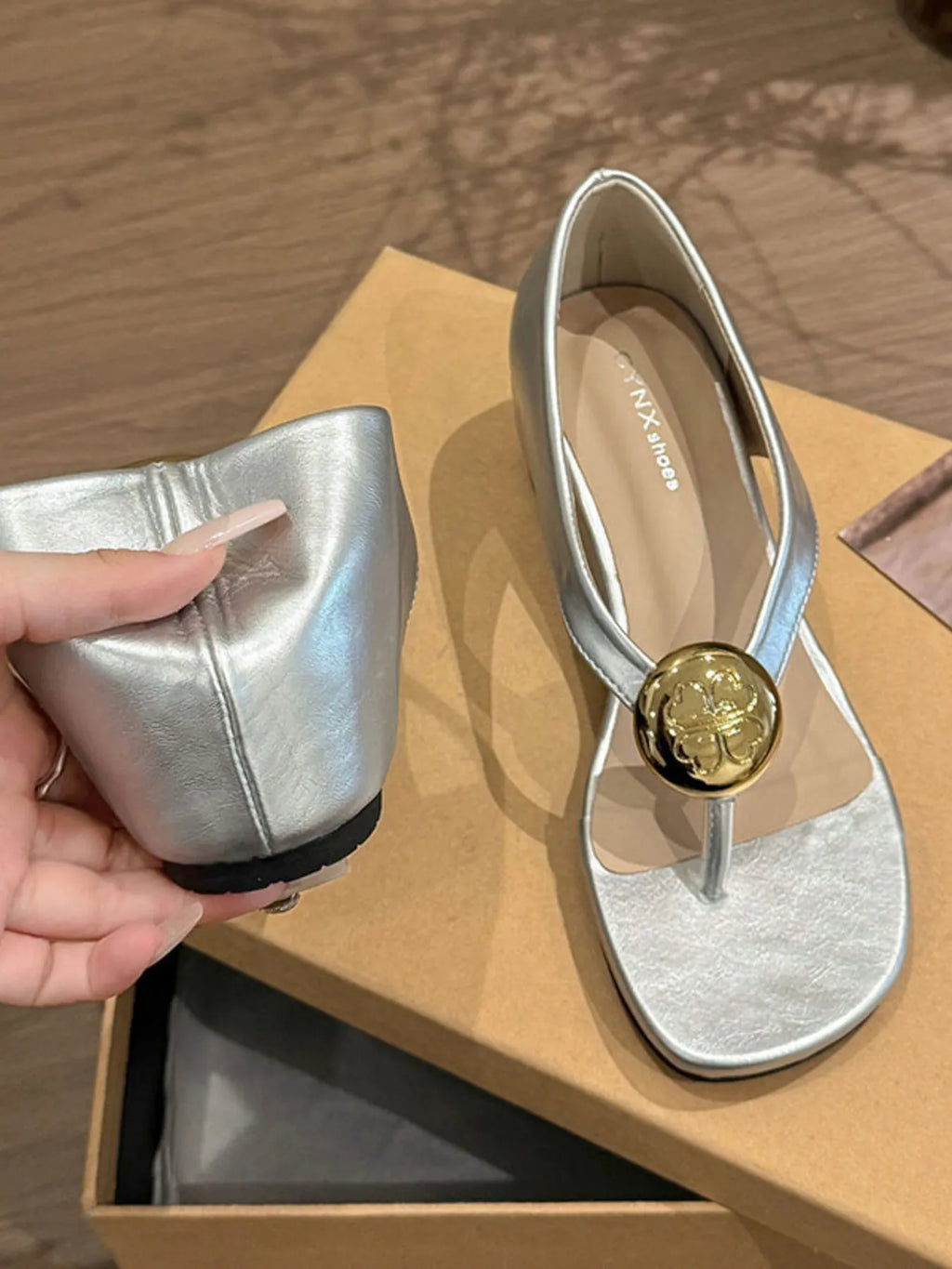 Toe Post Wedge Sandals