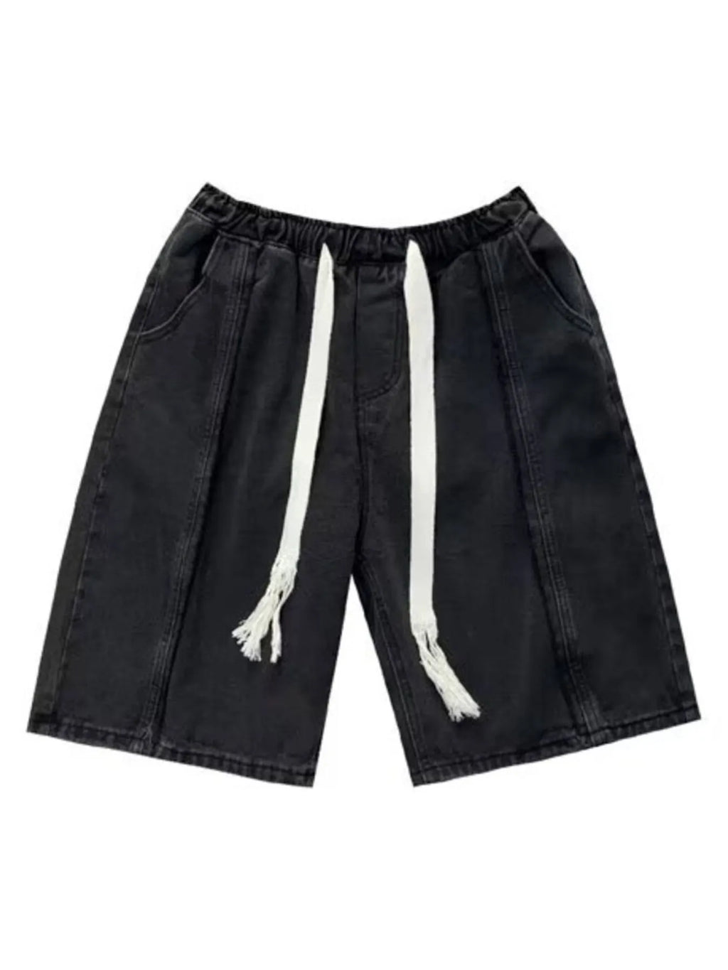 Men's Full Size Drawstring Denim Shorts with Pockets Plus Size