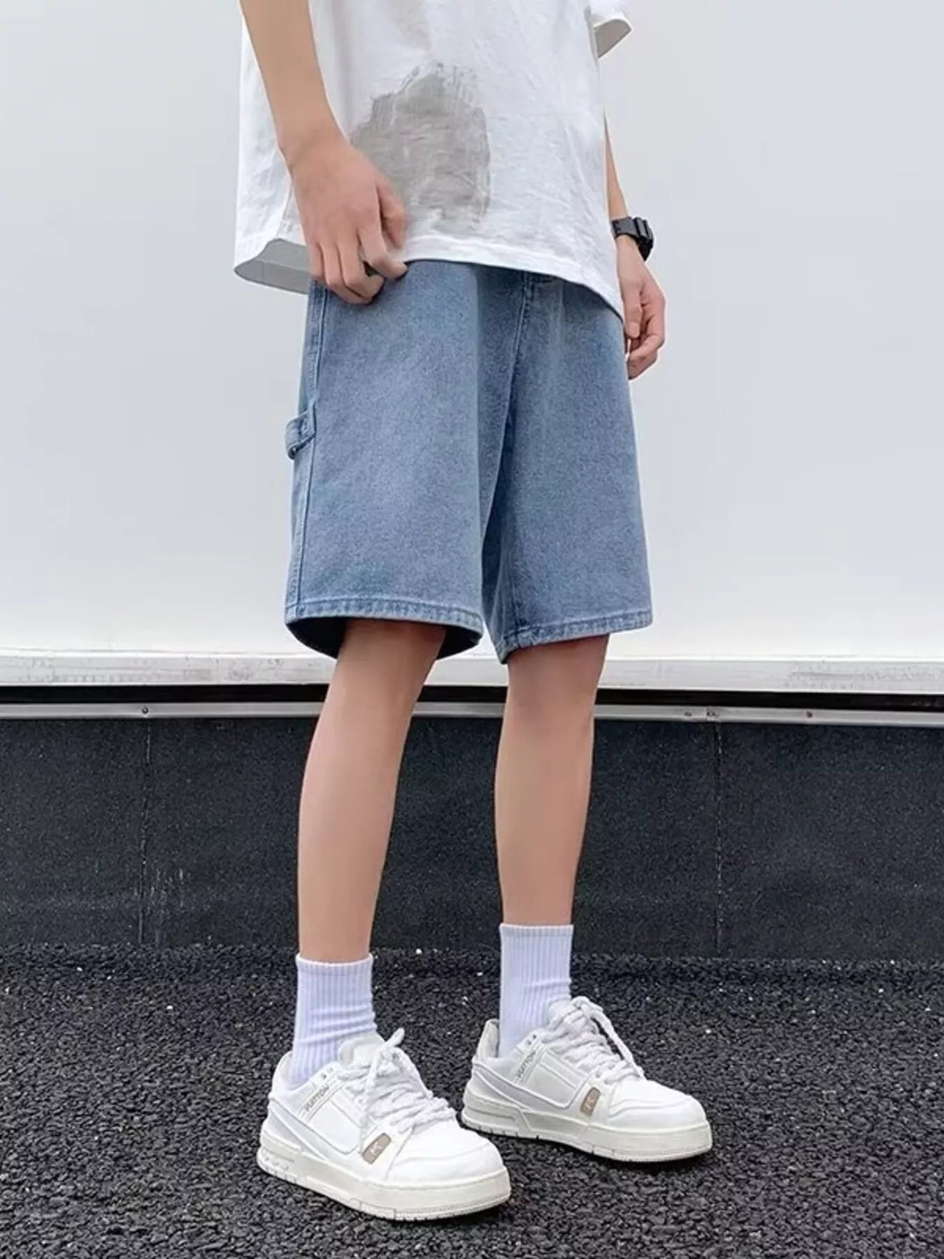 Men's Full Size Relaxed Fit Denim Shorts Plus Size