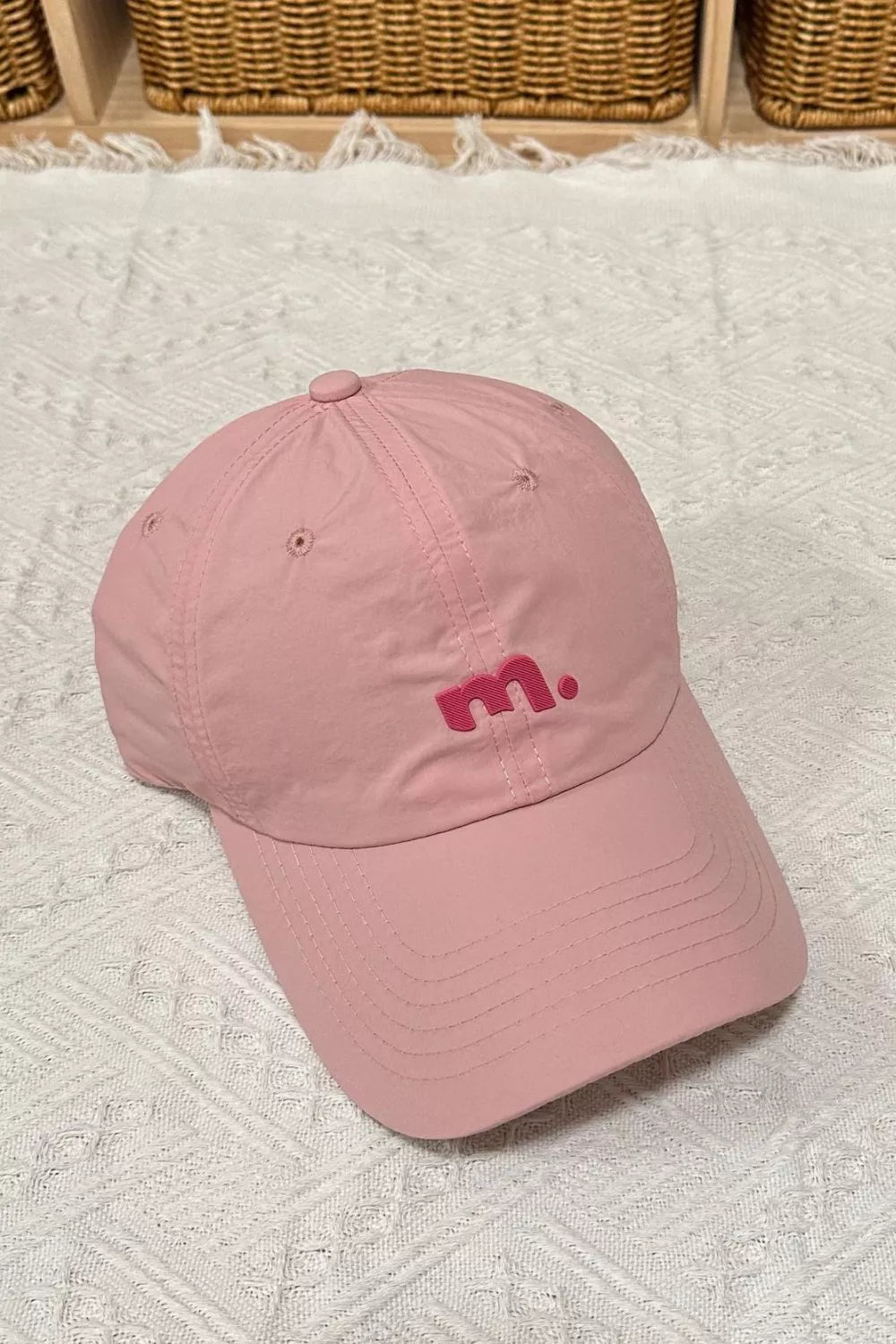 Casual Cotton Baseball Cap with Embroidered Detail