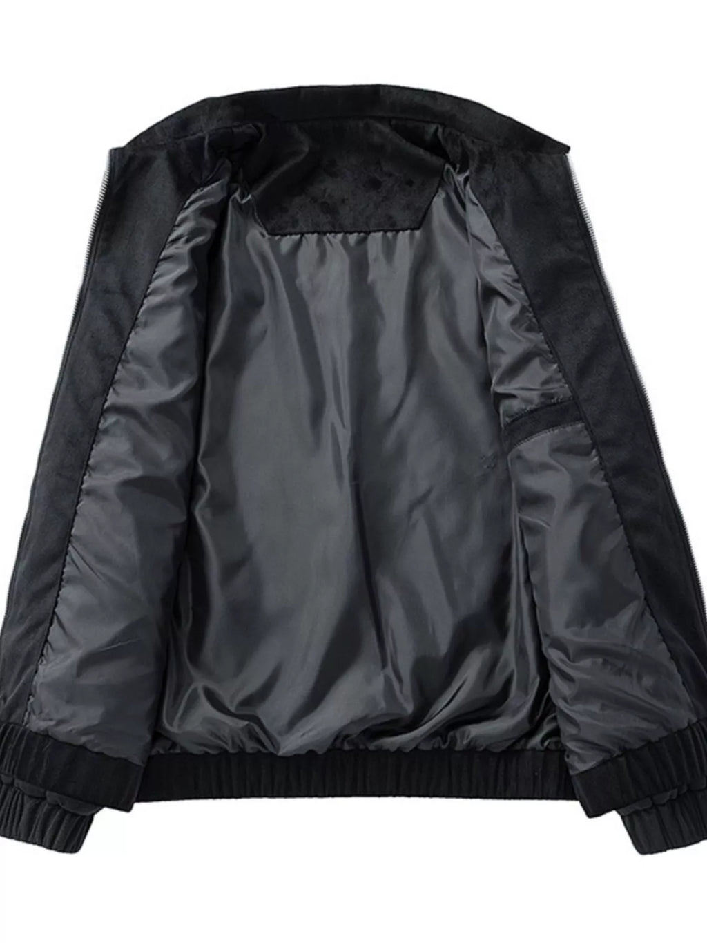 Men's Plus Size Casual Solid Color Zip-Up Jacket