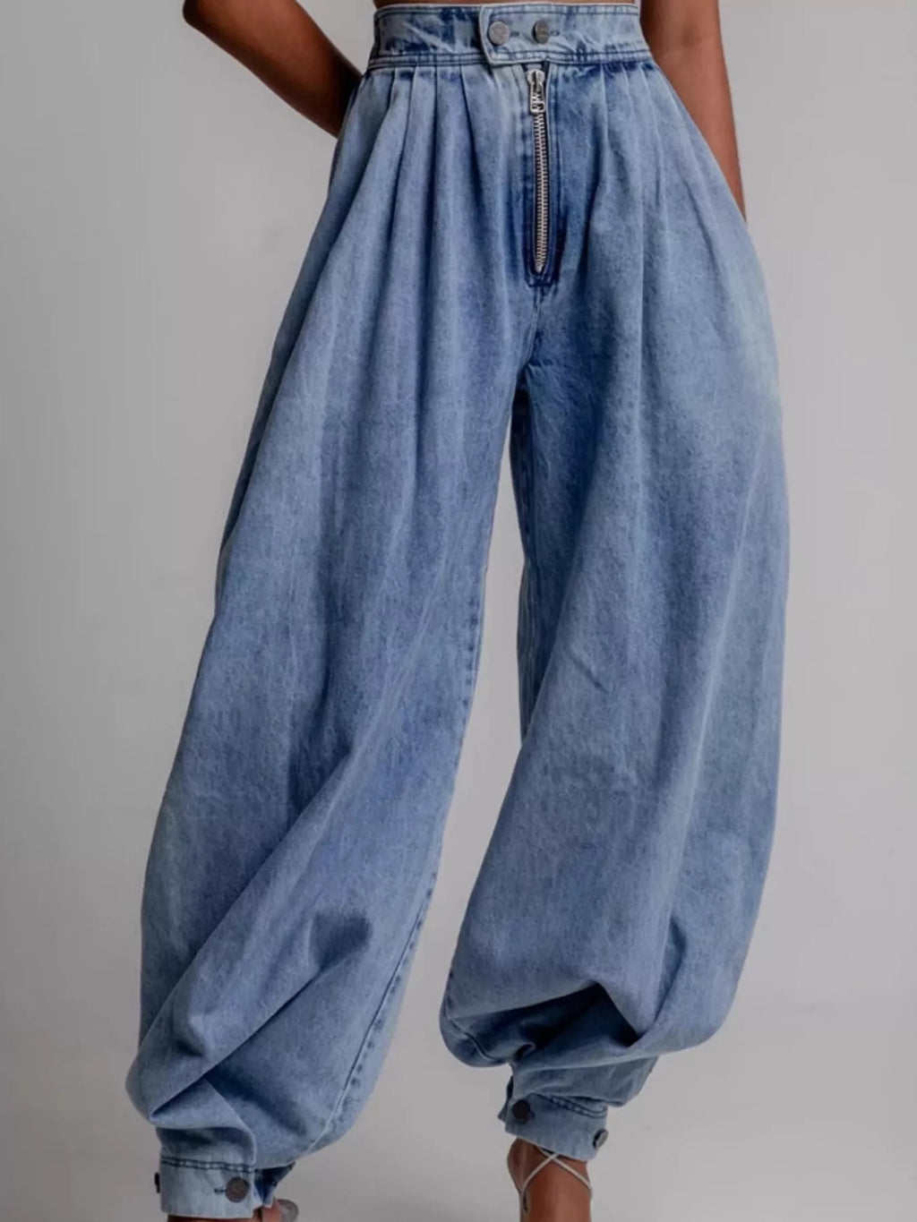 Full Size High-Waisted Balloon Leg Jeans Plus Size