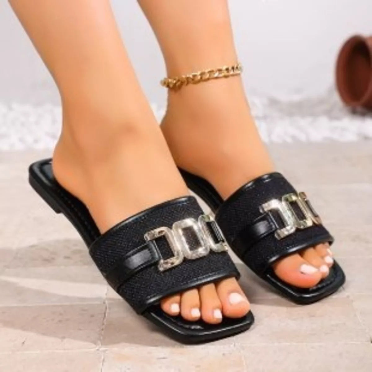 Open Toe Flats Sandals