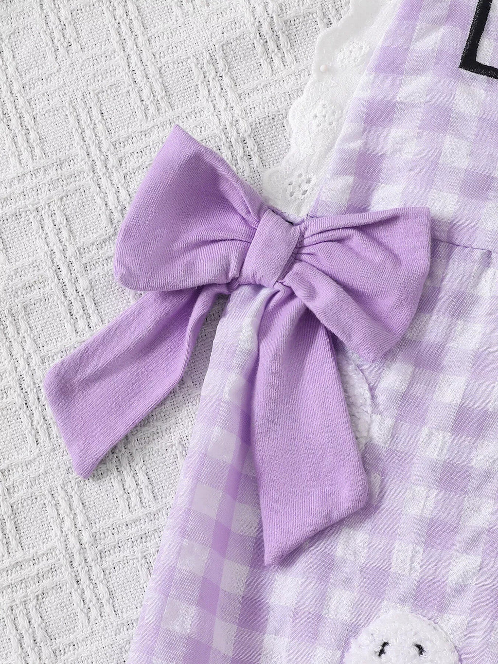 Children's Little Pumpkin Gingham Ruffle Hem Jumpsuit