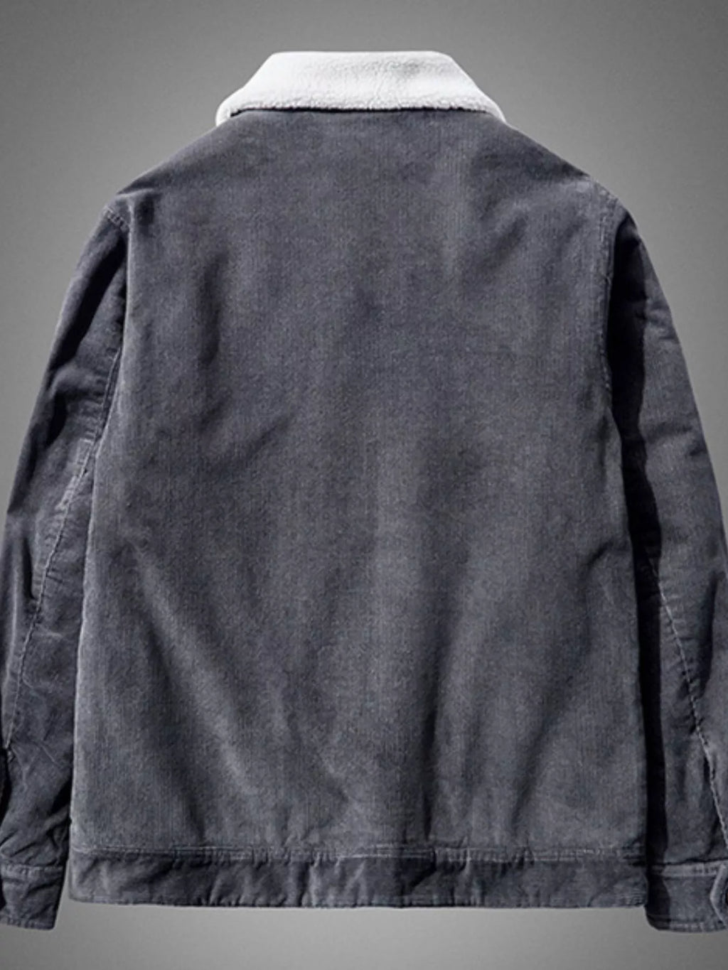 Men's Plus Size Sherpa Corduroy Button Up Jacket