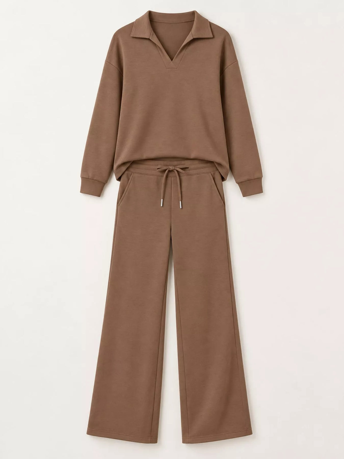 Dropped Shoulder Top and Pants Set