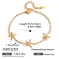 White Zircon Starfish Bracelet