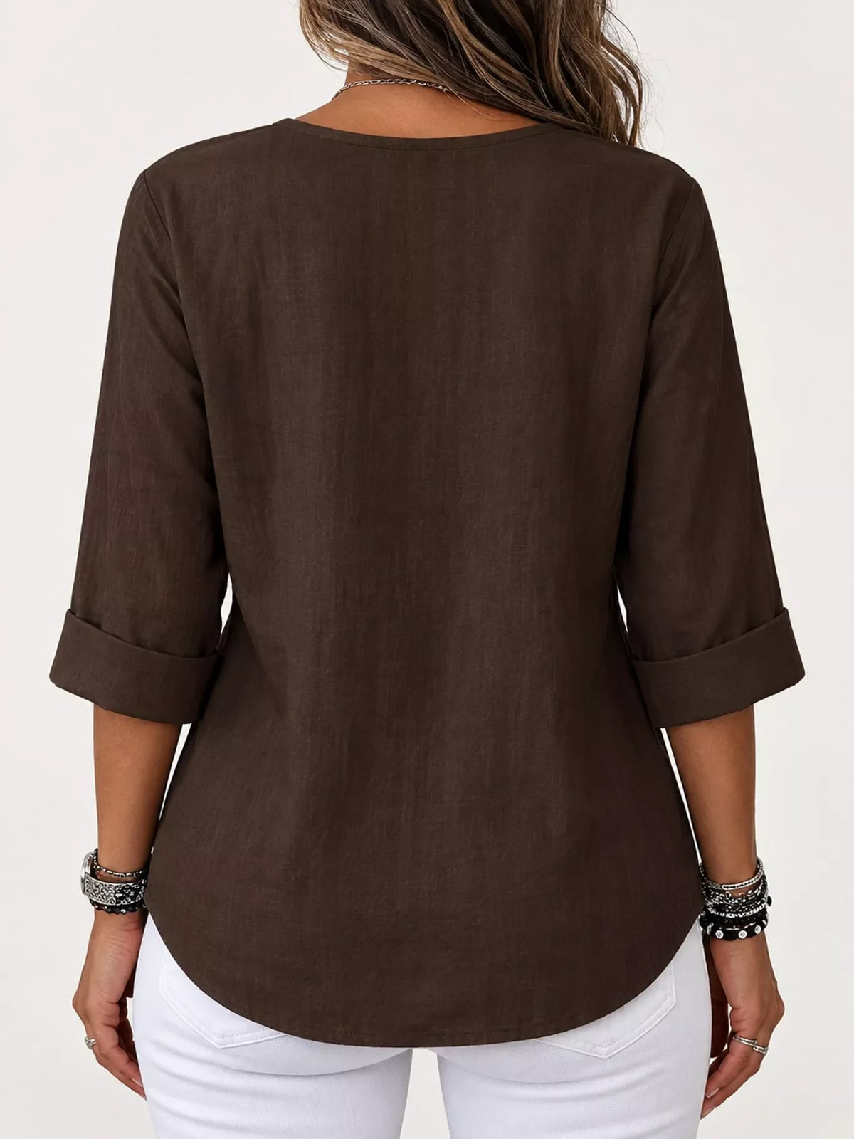 Notched Button Down Shirt