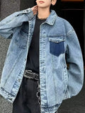 Men's Full Size Button Up Oversized Denim Jacket Plus Size