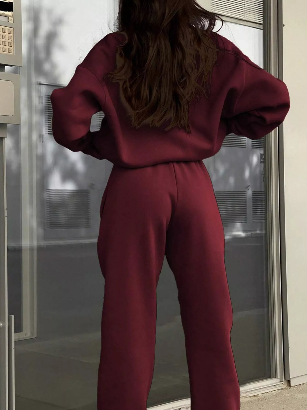 Half-Zip Sweatshirt and Joggers Set