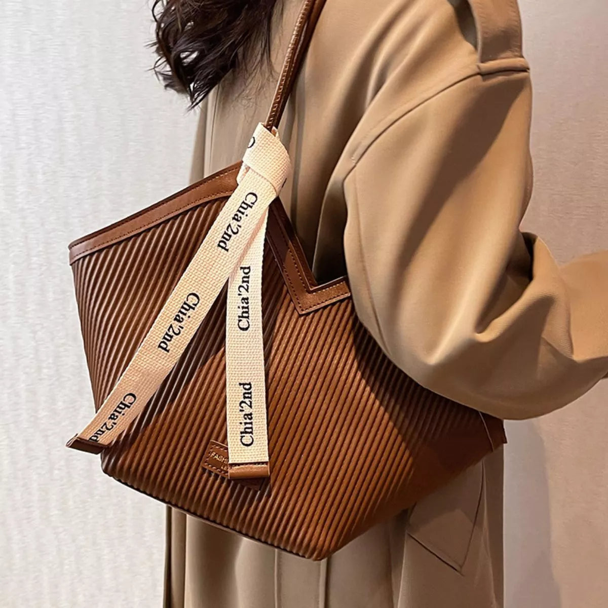 Leather Textured Shoulder Bag